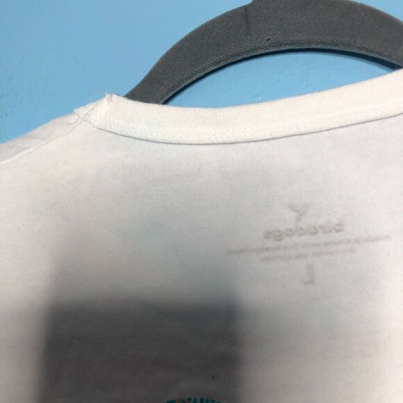 Birddogs Shirt Mens Large White Crew Neck Cotton Logo Bird Colorful - Picture 6 of 8